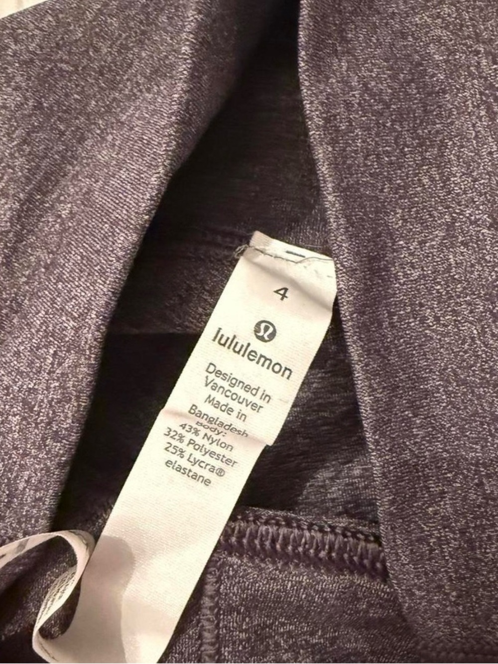 lululemon athletica Heathered Purple Leggings